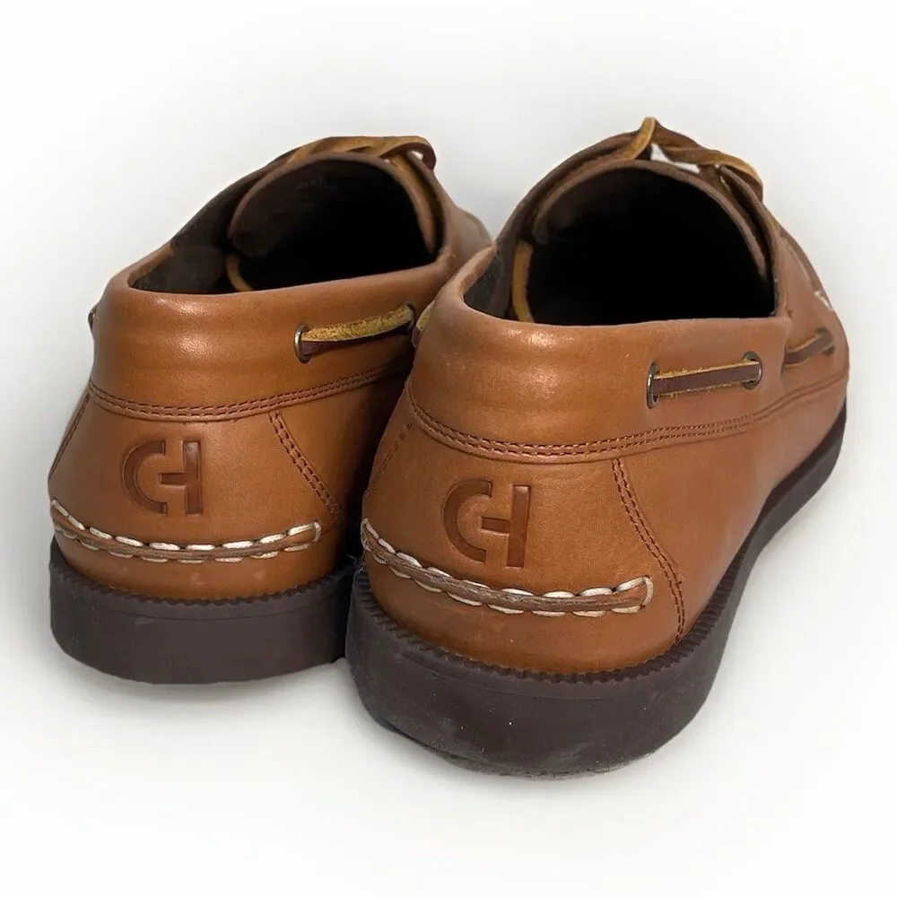 Cole Haan G+ Bowside Boat Shoes Brown Leather Men 13 Casual Office Slip On New